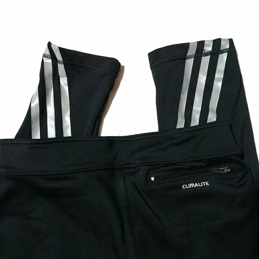 Adidas black and gray exercise pants size small
